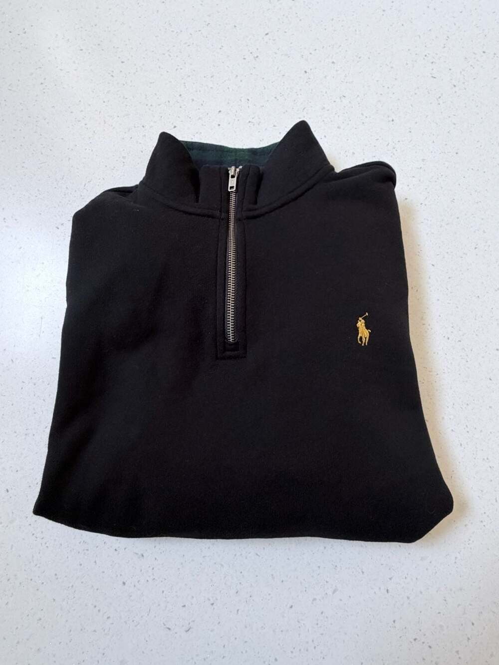 Polo Ralph Lauren Black Watch Plaid Lined Quarter-Zip Sweatshirt